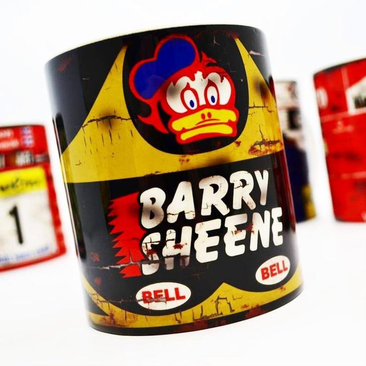 ✅ Barry Sheene Helmet mok Vintage Suzuki Bell Moto GP, Verzamelen, Automerken, Motoren en Formule 1, Nieuw, Motoren, Ophalen of Verzenden