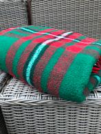 Vintage Didas Deken - Groen/Rood Ruit, Gebruikt, 100 tot 150 cm, Ophalen of Verzenden, 150 tot 200 cm