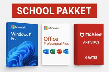 Schoolpakket Windows 11 Pro + Office 2024 en Gratis McAfee  beschikbaar voor biedingen