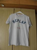 Goedkoop origineel beige katoenen print shirt REPLAY mt M, Maat 48/50 (M), Beige, Ophalen of Verzenden, Gedragen