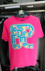 Knalroze vintage disco t-shirt met print Soul maat L, Kleding | Dames, Ophalen of Verzenden, Zo goed als nieuw, Korte mouw