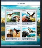 niger 2017 pf blok roofvogels birds of prey vogels 2, Ophalen of Verzenden, Postfris, Dier of Natuur