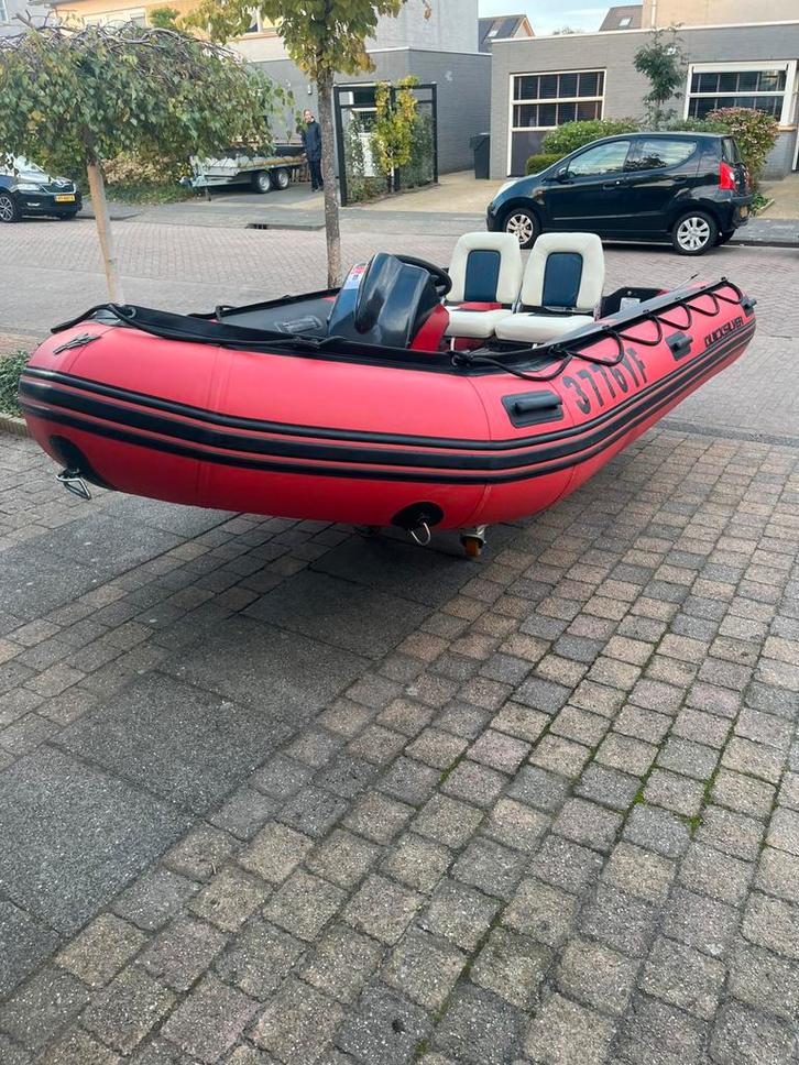 Quicksilver zodiac rubberboot 430 met console, Watersport en Boten, Rubberboten, Gebruikt, Overige merken, Overige materialen
