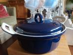 Gietijzeren Pan blauw/wit made in France 20, Ophalen of Verzenden