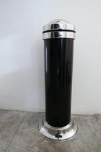 Vintage aparte hoge smalle pedaalemmer chroom zwart, Huis en Inrichting, Woonaccessoires | Prullenbakken, Gebruikt, Met pedaal