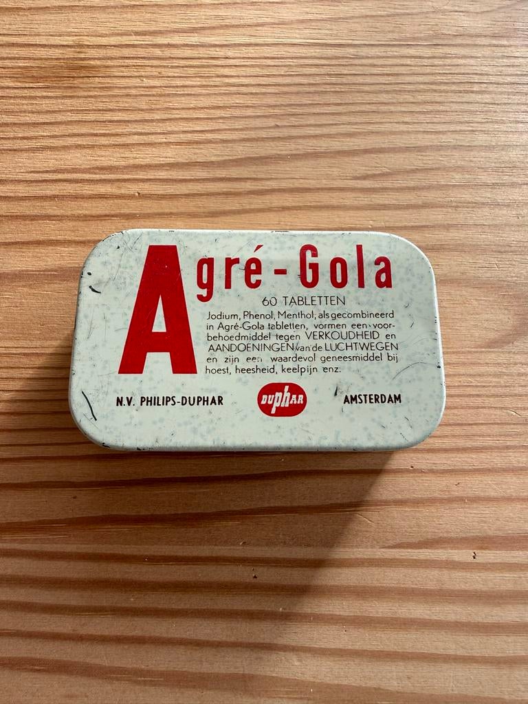 Vintage Agré-Gola Blikje, Ophalen of Verzenden, Gebruikt