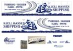 Vrachtauto decal 1:50 Kjell Hansen Shipping Noorwegen, Hobby en Vrije tijd, Modelauto's | 1:50, Verzenden, Nieuw, Bus of Vrachtwagen
