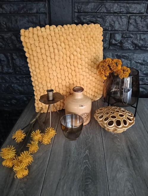 Complete set gele woonaccessoires, Huis en Inrichting, Woonaccessoires | Overige, Zo goed als nieuw, Ophalen of Verzenden