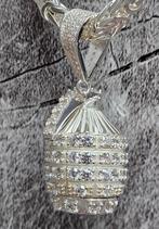 Prachtige Granaat zilver 925 hanger met zirkonia steen, Overige voorstellingen, Nieuw, Ophalen of Verzenden, Zilver