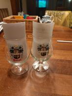 2 Duvel glazen met wapen, Ophalen of Verzenden, Zo goed als nieuw, Bierglas