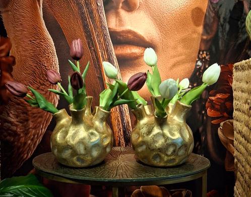 Tulpen vazen countryfield met real touch tulpen, Huis en Inrichting, Woonaccessoires | Vazen, Nieuw, Ophalen of Verzenden