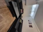 Salontafel met Glazen Plaat | Zo Goed Als Nieuw | €35, Ophalen, 100 tot 150 cm, Eikenhout, 50 tot 100 cm
