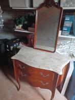 Antiek Kastje met Spiegel en Marmeren Blad, Antiek en Kunst, Ophalen
