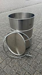 RVS 316 - 100 liter deksel vat, Ophalen, Gebruikt
