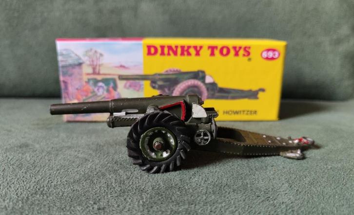dinky toys 693 howitzer, Hobby en Vrije tijd, Modelauto's | 1:43, Gebruikt, Auto, Dinky Toys, Ophalen of Verzenden