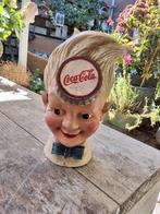 Coca-Cola Spaarpot Jongen - Vintage gietijzer orgineel 20cm, Antiek en Kunst, Ophalen of Verzenden