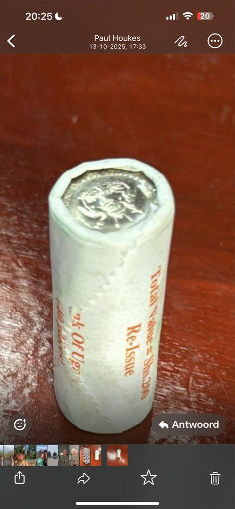 Uganda Munten in Rolletjes - 20 Series, Postzegels en Munten, Munten en Bankbiljetten | Verzamelingen, Munten, Buitenland, Ophalen of Verzenden