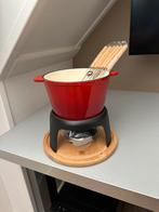 Gietijzeren Fonduepan - rood - zwart - MB - 6 vorkjes Nieuw, Ophalen of Verzenden, Nieuw, Brander, Fonduepan