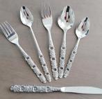Vintage Bestek met Bloemmotief, Ophalen of Verzenden, Rvs of Chroom