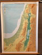 Oude schoolkaart Palestina in de tijd van de bijbel, Antiek en Kunst, Aardrijkskunde, Ophalen