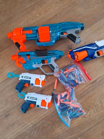 Nerfguns met veel nerfpijltjes beschikbaar voor biedingen