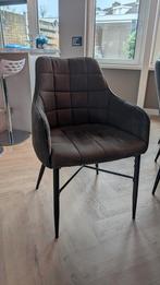 Eetkamerstoelen 3 stuks grijs/taupe, Ophalen, Gebruikt, Drie