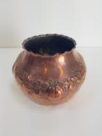 Art deco koper plantenpot zwaluwstaart handmade uniek 1920, Antiek en Kunst, Ophalen of Verzenden, Koper