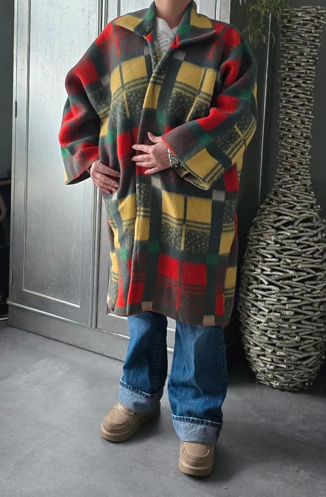 Vintage wollen dekens jassen, Kleding | Dames, Jassen | Winter, Zo goed als nieuw, Overige kleuren, Ophalen of Verzenden