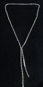 Ketting met 90 strass steentjes gekleurd of zilver, Ophalen, Overige materialen, Nieuw, Zilver