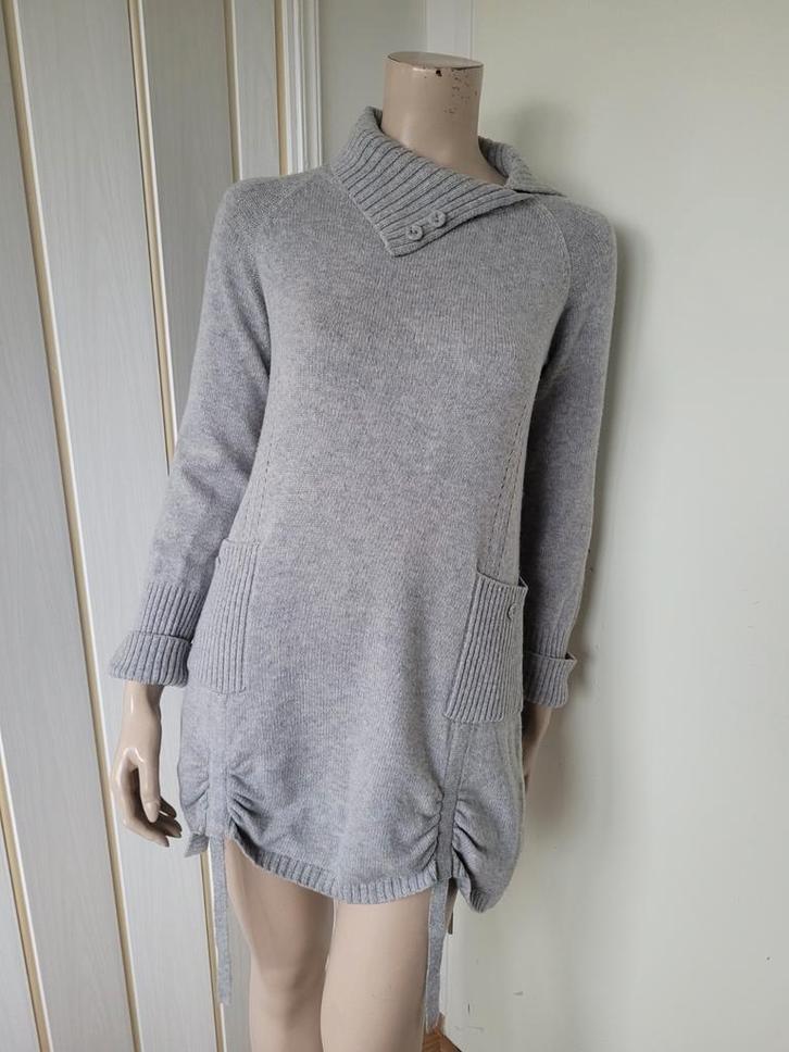 Mc Planet Cashmere Mix Jurk Maat 36/38, Kleding | Dames, Jurken, Zo goed als nieuw, Maat 36 (S), Grijs, Boven de knie, Ophalen of Verzenden