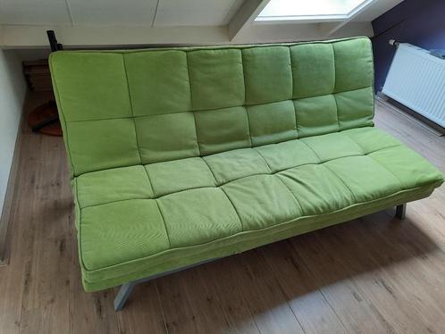 Slaapbank, Huis en Inrichting, Slaapkamer | Slaapbanken, Zo goed als nieuw, 140 cm, 190 cm of minder, Tweepersoons, Groen, Ophalen