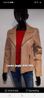 Aim leren jasje maat m als nieuw, Kleding | Dames, Ophalen of Verzenden, Zo goed als nieuw, Maat 38/40 (M), Zwart