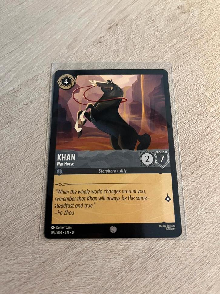 Khan - War Horse 193/204 | Reign of Jafar | Lorcana, Hobby en Vrije tijd, Verzamelkaartspellen | Overige, Nieuw, Losse kaart, Ophalen of Verzenden