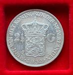 2,5 gulden / rijksdaalder 1932 Wilhelmina, Postzegels en Munten, Munten | Nederland, Ophalen, Zilver, Koningin Wilhelmina, Losse munt