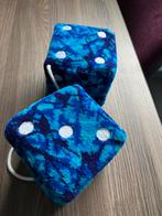 Dobbelstenen deense pluche blauw, Ophalen of Verzenden, Zo goed als nieuw