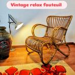 Vintage jaren 60 relax fauteuil midcentury Rohé rotan stoel, Huis en Inrichting, Ophalen, Gebruikt