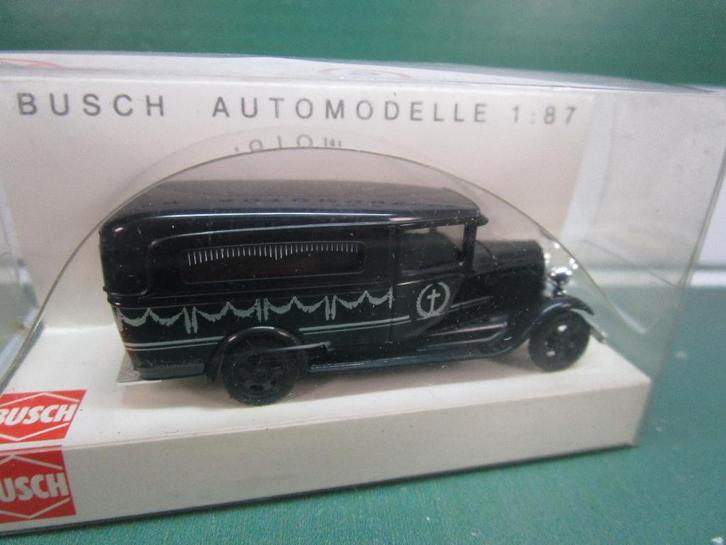 Busch Lijkwagen, Hobby en Vrije tijd, Modelauto's | 1:87, Nieuw, Bus of Vrachtwagen, Overige merken, Ophalen of Verzenden