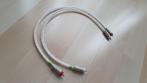 RCA interlink  - puur zilver, Ophalen of Verzenden, Gebruikt, Minder dan 2 meter, Interlink-kabel