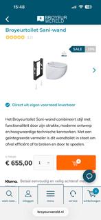 Hangend Sani Broyeurtoilet. Nieuw en ongebruikt!!, Ophalen of Verzenden, Gebruikt, Chroom, Toilet