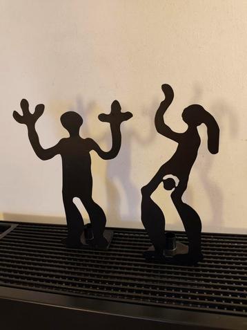Ikea Häll Anna Efverlund 2x kandelaar, zwart, metaal, 33 cm beschikbaar voor biedingen