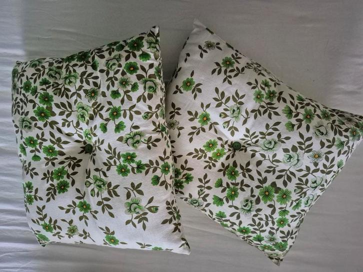2 leuke vintage kussens, Huis en Inrichting, Woonaccessoires | Kussens, Zo goed als nieuw, Rechthoekig, Ophalen of Verzenden