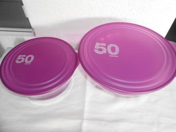 Tupperware Eleganzia Jubileum (50) 2,3L en 4,6L Paars NIEUW beschikbaar voor biedingen