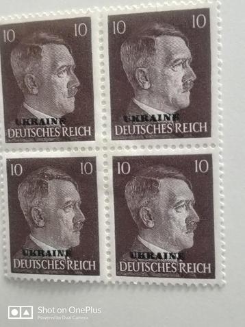 2 blokken van elk 4 zegels Hitler Deutsche Reich pr. € 1,70 beschikbaar voor biedingen