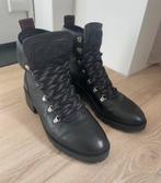 Gave veterboots echt leer, Nubikk, Zwart, Lage of Enkellaarzen, Ophalen of Verzenden