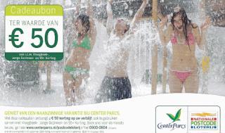 Center Parcs €50 korting! Gratis, zie advertentie, Tickets en Kaartjes, Kortingen en Cadeaubonnen, Drie personen of meer, Bungalowpark