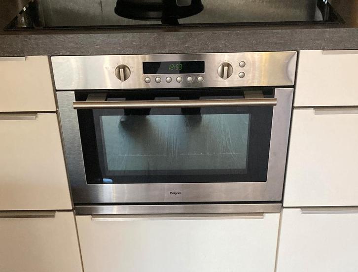 inbouw Pelgrim combi-magnetron/oven, Witgoed en Apparatuur, Ovens, Gebruikt, Inbouw, Oven met grill, 45 tot 60 cm, 45 tot 60 cm
