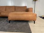 GRATIS LEVERING COGNAC MICROLEDER BANK 270X155 GEREINIGD, Huis en Inrichting, Banken | Bankstellen, Stof, 250 tot 300 cm, Hoekbank