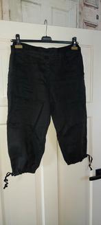 Capri zwart linnen mt.42, Zwart, Maat 42/44 (L), Ophalen of Verzenden, Zo goed als nieuw