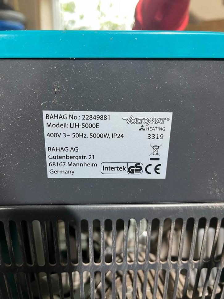 Voltomat LIH-5000E 5kW  Verwarming, Doe-het-zelf en Verbouw, Verwarming en Radiatoren, Kachel, 30 tot 80 cm, Minder dan 60 cm