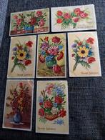 Oude ansichtkaarten met bloemen, gelopen, Ophalen of Verzenden